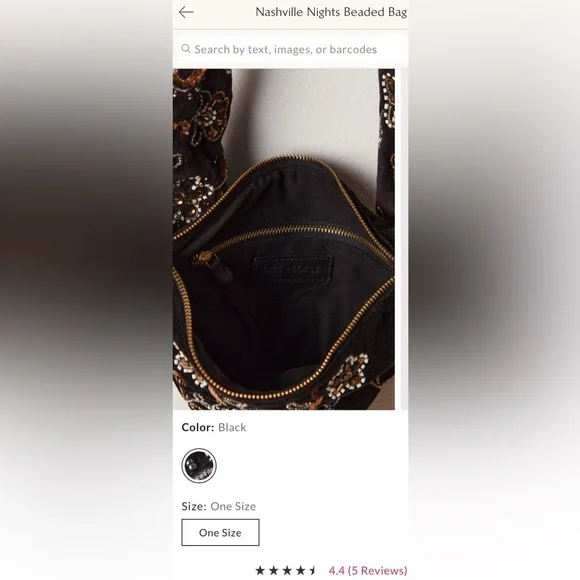 ❤️‍🔥 Free People~ Nashville Nights Beaded Black Bag 
New With Tags And Packaging - Picture 4 of 12